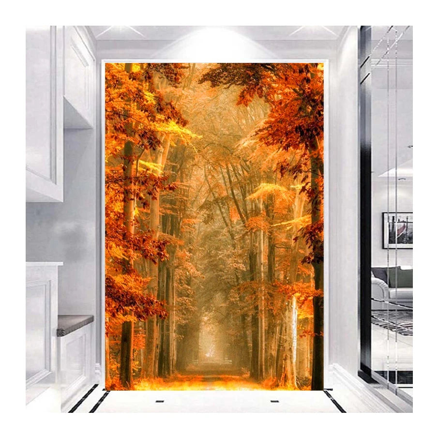 Full Diamond Embroidery Tree Autumn Mosaic Rhinestone Drill Diamond Painting Landscape Nature Cross Stitch Kits Home Decor