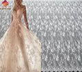 Custom White Veil Lace Chantilly Scalloped Eyelash Lace Trim Wedding Tulle Floral Embroidered Lace Fabric
