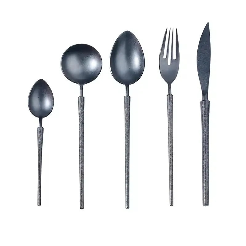 Stainless Steel Flatware Cutlery Set Stainless Steel Knife Fork Spoon Tea Spoon Flatware Set for Rental Wedding Party