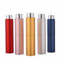 Wholesale Aluminum Fine Mist Cosmetic Packaging 5ml 10ml Empty Twist Rotating Glass Spray Perfume Bottle