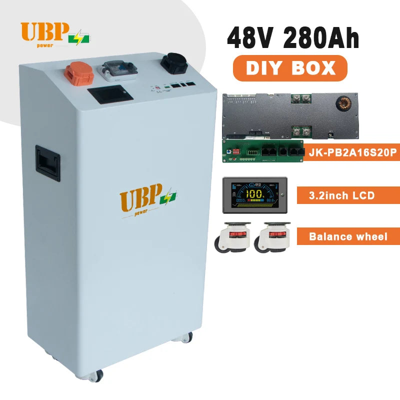 UBPPOWER New Cheap 16s 48V 280Ah 304Ah 314Ah Empty Diy Kits Box Case Assembly Lifepo4 Vertical Home Energy Storage Battery Pack