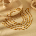 Wholesale Chancy 18K Gold Plated Delicate Simple Classic Lucky Beads Pave Stainless Steel Charm Bracelet Trendy for Women
