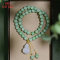 Natural Myanmar Double Circle Jade Bracelet Female 18K Gold Jadeite Rabbit DIY Ice-Like Multi-Layer Birth Year Bracelet