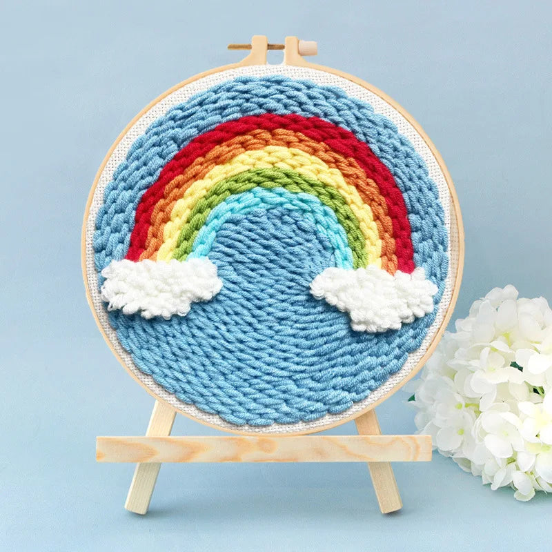Poke Embroidery Hand-embroidered Wool Diy Material Bag Embroidery Wool Painting Children's Cross-stitch Rubbing Music