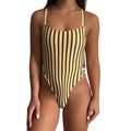Custom Logo Women's Swimwear Bikini Stripe One Piece Swimsuit Swimsuit Beachwear for Women