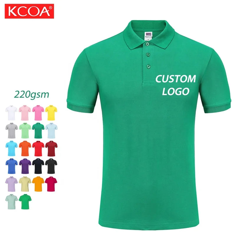 100% Cotton Durable Short Sleeve Plain Soft Custom Logo Polo Shirts