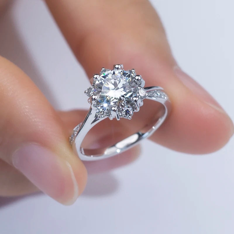 MSR-1395 18k Gold Fashion Diamond Ring 1.2 Ct Lab Grown Diamond Ring Engagement Rings for Women