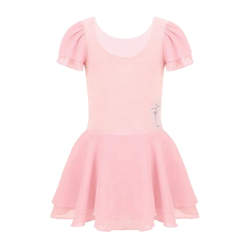 Girls Ballet Dance Leotard Dress Gymnastics Tutu Skirt Dancewear Costumes