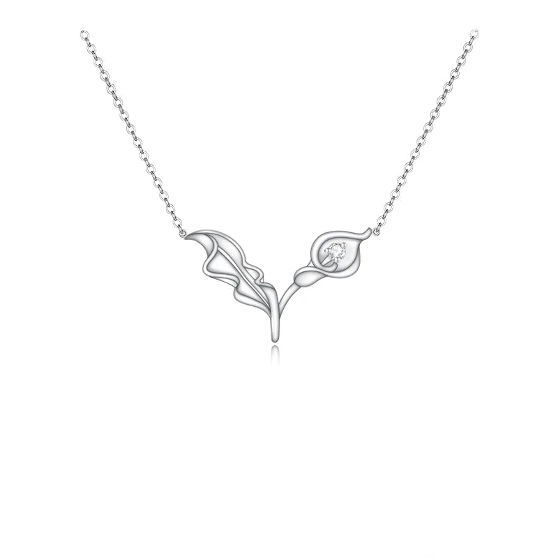 2024 Best Selling Fine Jewelry 925 Sterling Silver Flower Shape Necklace for Women