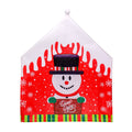 Handmade Craft Round Diamond Painting Mosaic Sticker Merry Christmas Snowman Chair Covers