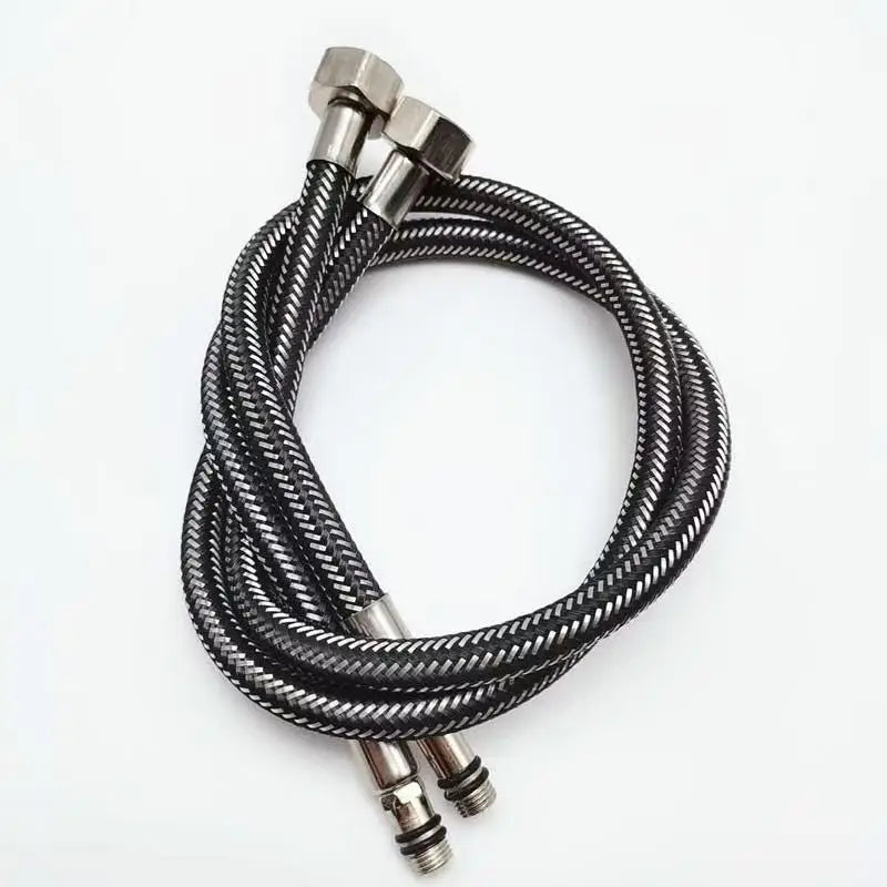 Factory Direct Modern Black Stainless Steel Flexible Braided Hose 1.5m Durable Easy Installation Bathroom Kitchen Faucet 2-Year