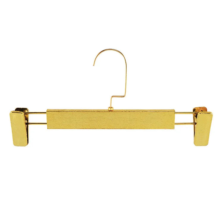 Wholesale Clothes Store Trouser Display Cheap Black Gold Pants Clip Hangers Clamp Space Saving