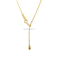 1000S Fine Jewelry 18K Solid Gold New Design Adjust Interbead Chain Necklace Yellow Gold Trendy Jewelry for Women