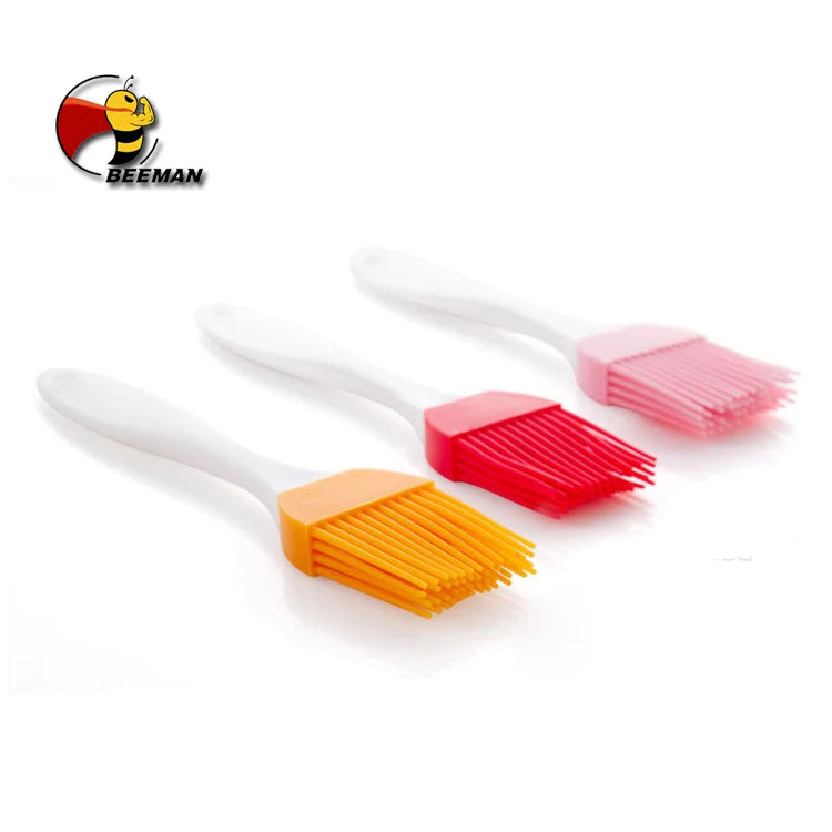 Beeman Kitchen Utensil Basting Oil Brush Silicone Heat Resistant Pastry Brushes for Grilling Baking