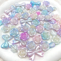 Baroque Mermaid Gradient Color Accessory Rose Bow Butter Glue DIY Phone case Decoration Petal Beads