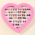 Wholesale 2021 Christmas element Earrings Santa Bell Snowflake Snowman Stud Earring 36 Pairs/Set Christmas Earrings