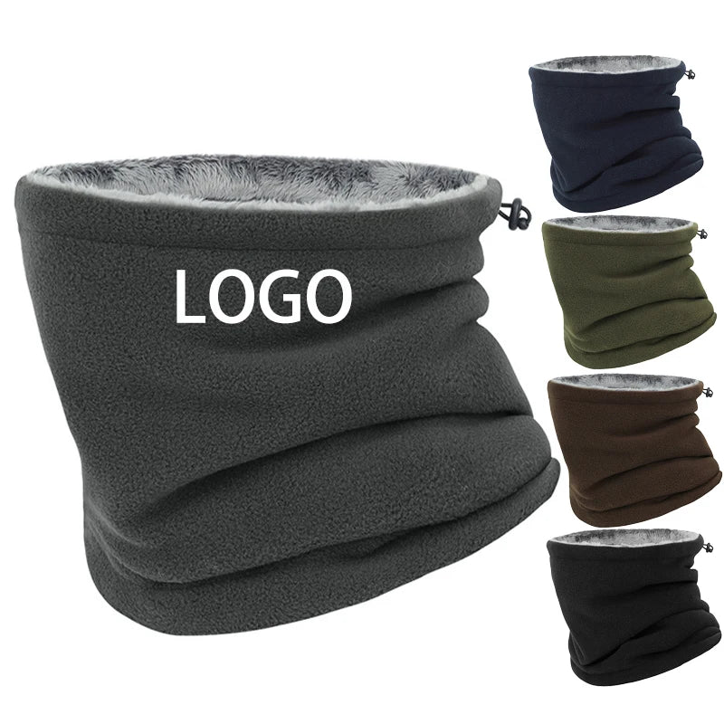 Custom Winter Warm Thick Windproof Ski Snood Face Scarf Cover Mask Fur Fleece Neck Gaiter Warmer