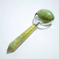 HZ Custom Favorable Price Face Lifting Green Stone Gemstone Natural Stone Single Head Xiuyan Jade Roller Japan Skin Care