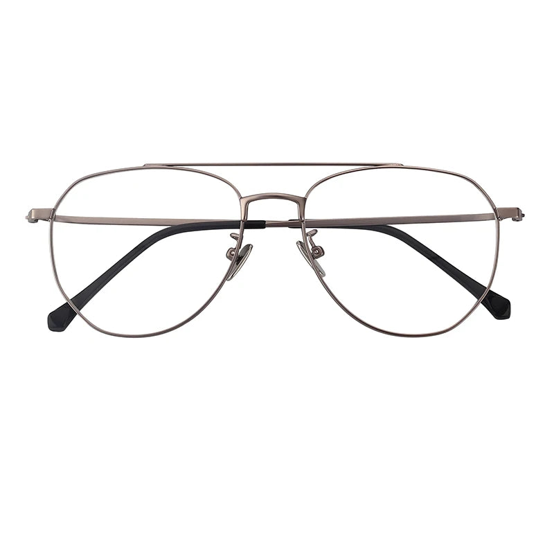 Good Quality Metal Frame Eyewear Material Anti-Blue Light Optical Double Bridge Glasses