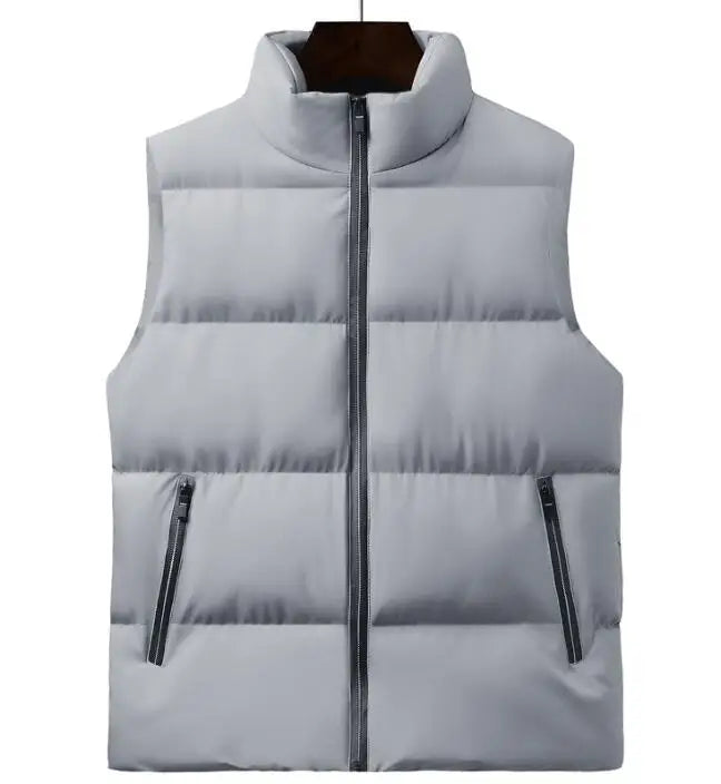 Custom Big Size Down Vest Padded Sleeveless Bubble Designer Winter Jacket Men Gray Cropped Wholesale Softshell Vest