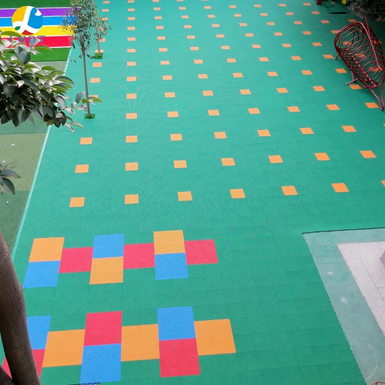 Portable pp Interlocking Modular Plastic Event Flooring Multi-use Sports Floor for Volleyball  Tennis Badminton