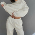 OEM 2 Piece Joggers Outfits Baggy Sweatpants Women's 100% Cotton Thick Heavy Hoodie Set Tracksuits