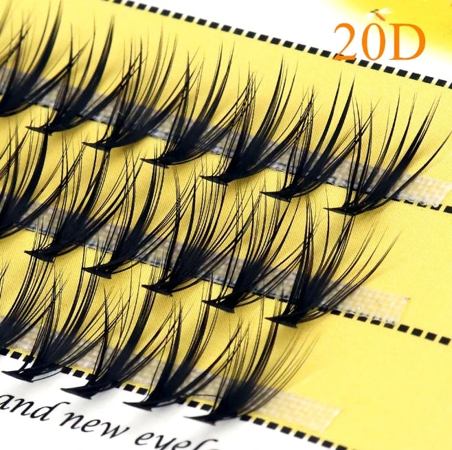 20D Mink Super Cluster Eyelash Extension Natural Cluster Knot Free Mink Cluster Flare Eyelashes