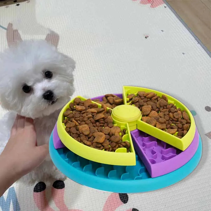 Wholesale Turntable Maze Slow Food Bowl Three Layer Dog Puzzle Slow Feeder Eating Bowl Toy