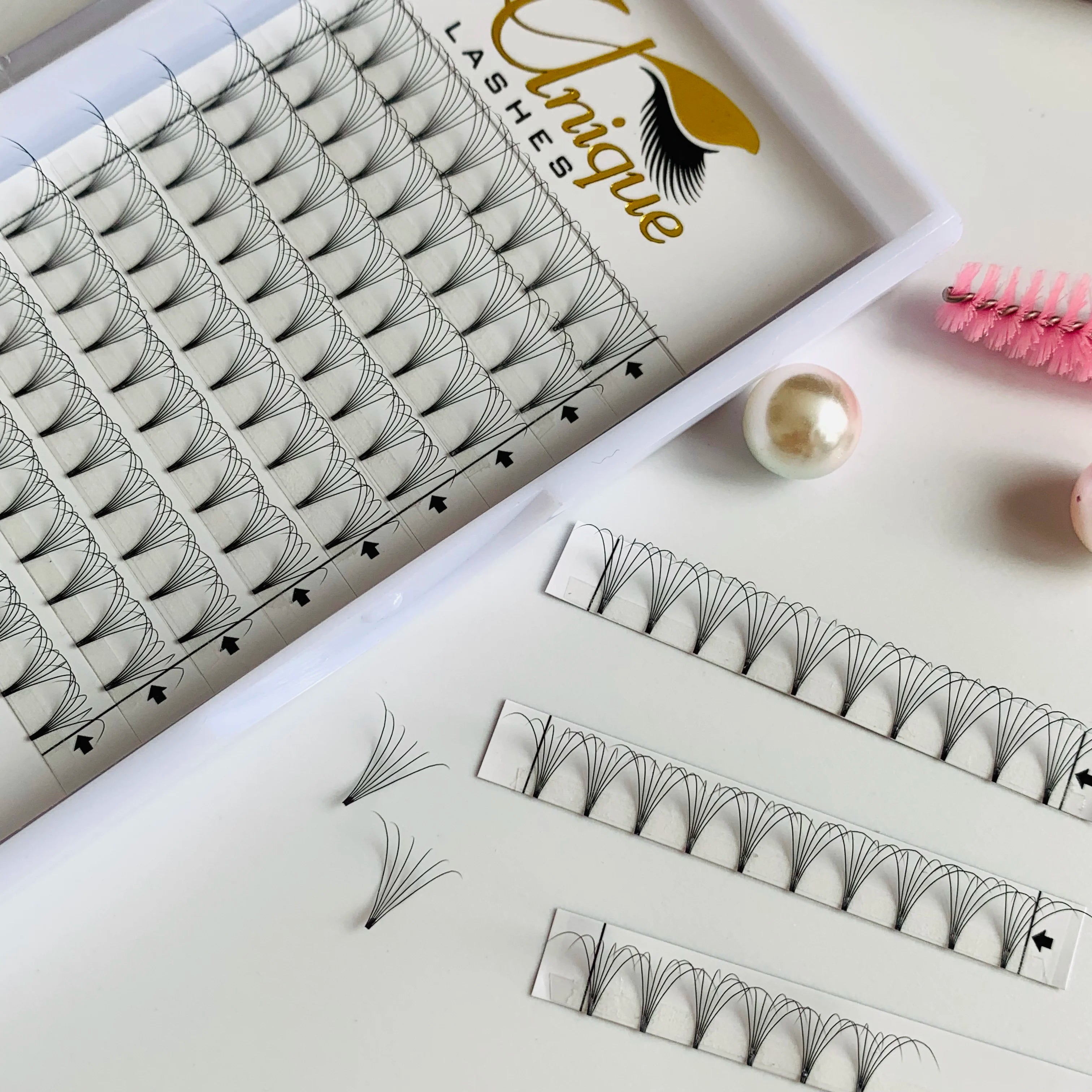 Eyelash Fans Vendor Private Label Heat Bonded Premade Fans 4D 5D 6D 10D 20D Lash Extension Supplies