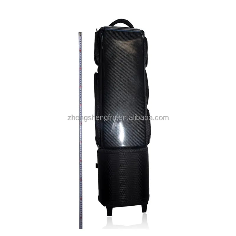 OKHEALING 3K Carbon Fiber & PU Material 32-Hole 1/2 Rod Box Snooker & Billiard Cue Case for Nine-ball