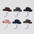 In Stock UPF50 Mens Women WaterProof Resistant UV Protection Outdoor Nylon Wide Brim Boonie Fisherman Bucket Hat With String