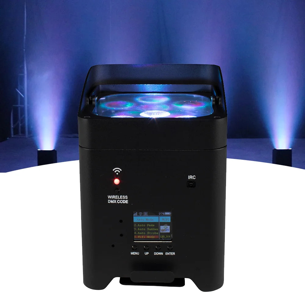 Shehds 6X18 Led Led Wireless Commercial Battery Uplighter 6In1 Uplight Rgbwa Uv Uplights App Control for Indoor Wedding Stage