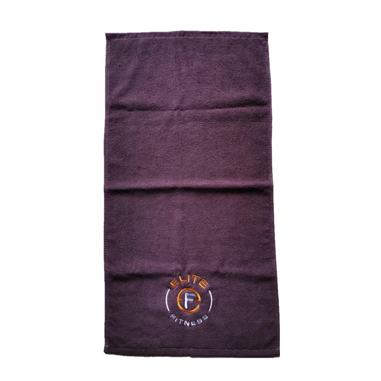 Custom Fitness Towel 100% Cotton Workout Towel Text Logo Embroidered