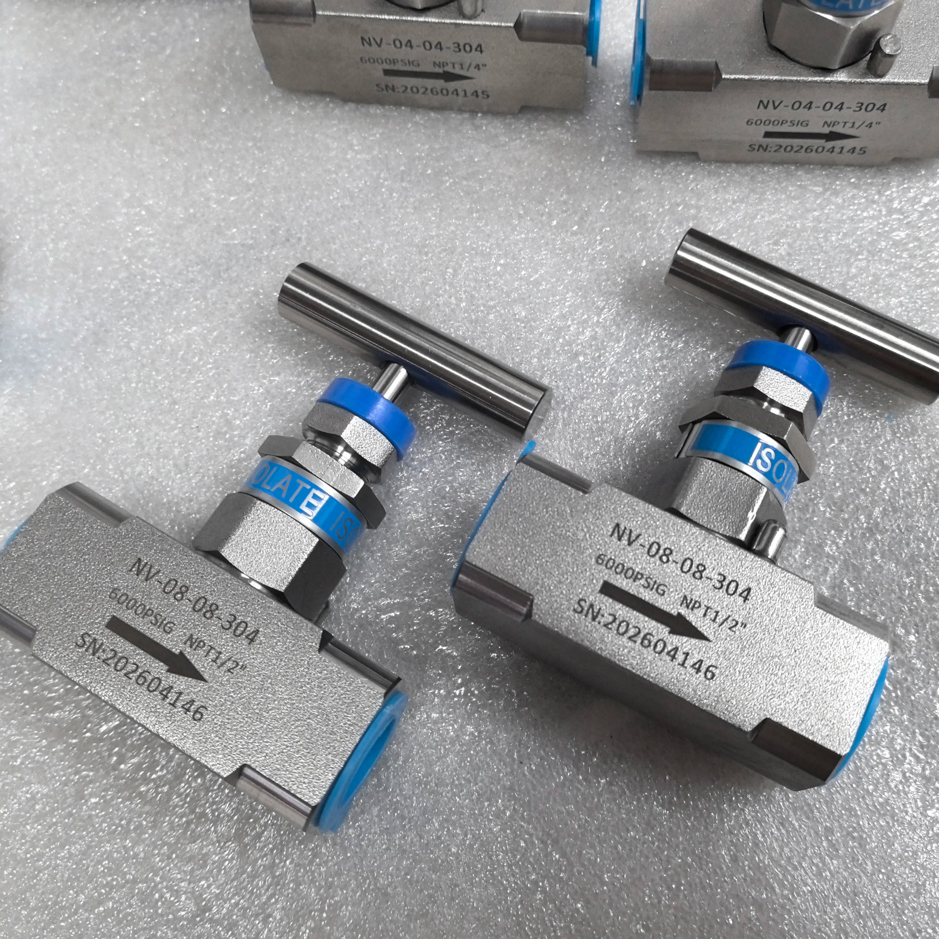 Oil and Gas Stainless Steel Manual Needle Valve 6000 PSI High-pressure Process Instrumentation Valve