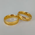Cheap Western 14k Gold Plated Fashion Jewelry Stainless Steel Wedding Rings Couple Sets Wholesale Prices Bague Anillos Eheringe