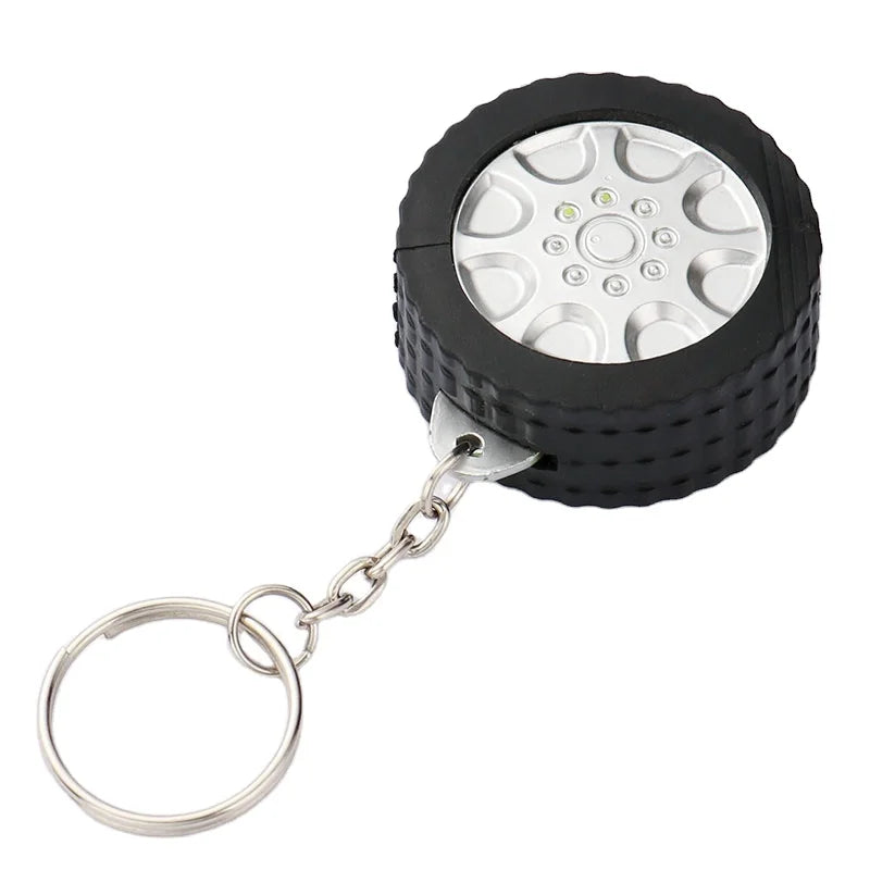Factory Direct Promotion Small Sublimation Blanks Mini Tape Measure Tire Keychain