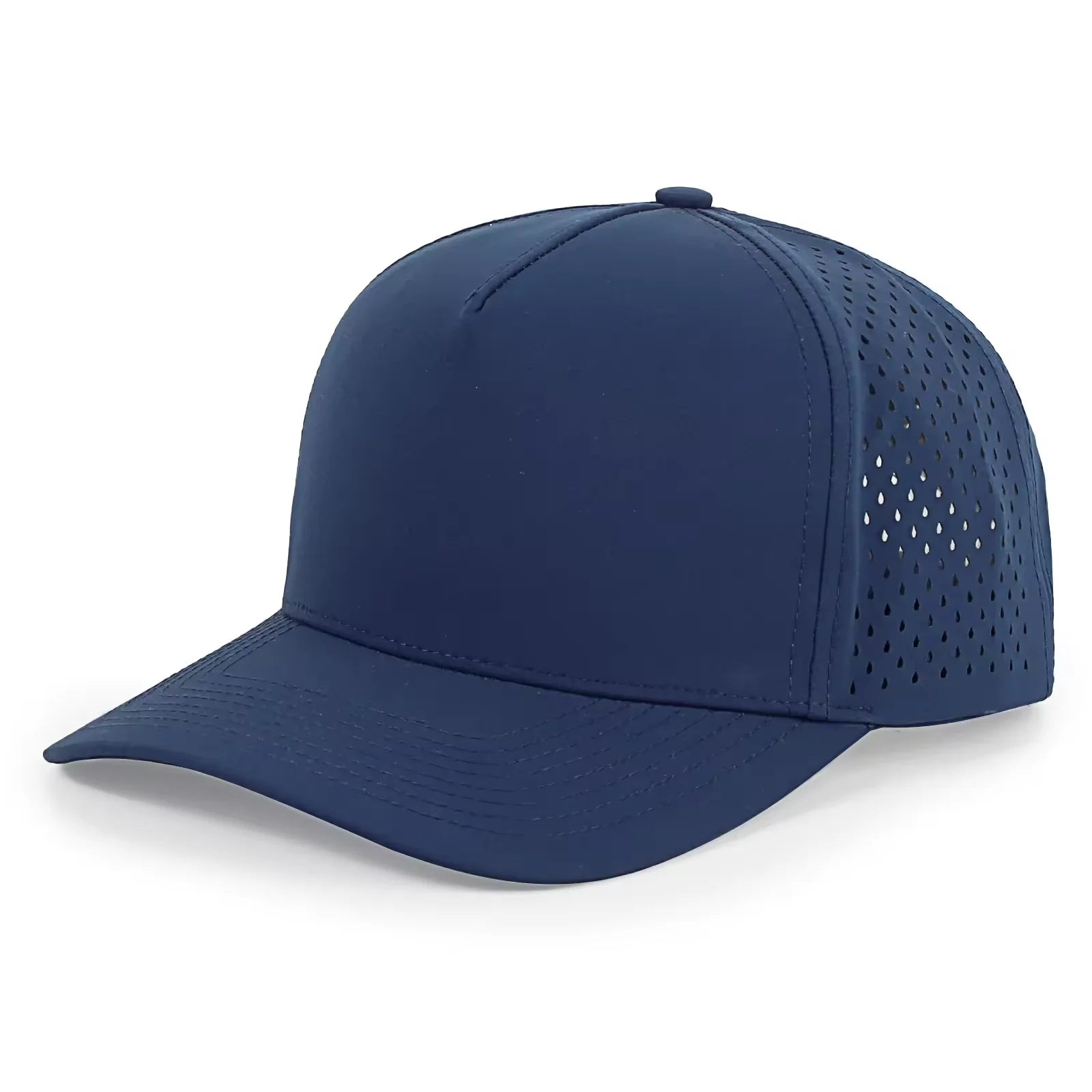 Quick-Drying Waterproof Outdoor Laser Cut Hole Sun Sport Hat Men's Style Five-Panel Trucker Snapback Caps Support Customization
