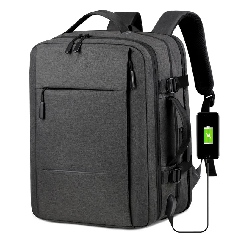 Manufacture Custom Logo Laptop Backpacks for Men Oxford Large Capacity Extensible Business Travel Backpack With USB Charge