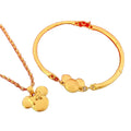 Dubai Gold  Women's Gold Version of Mouse Suit Personality Necklace Bracelet Jewelry