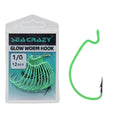 1/0#~3/0# Luminous High Carbon Steel Crank Fishhook Soft Bait Worm Fishing Accessories Carp Bass Fishhooks