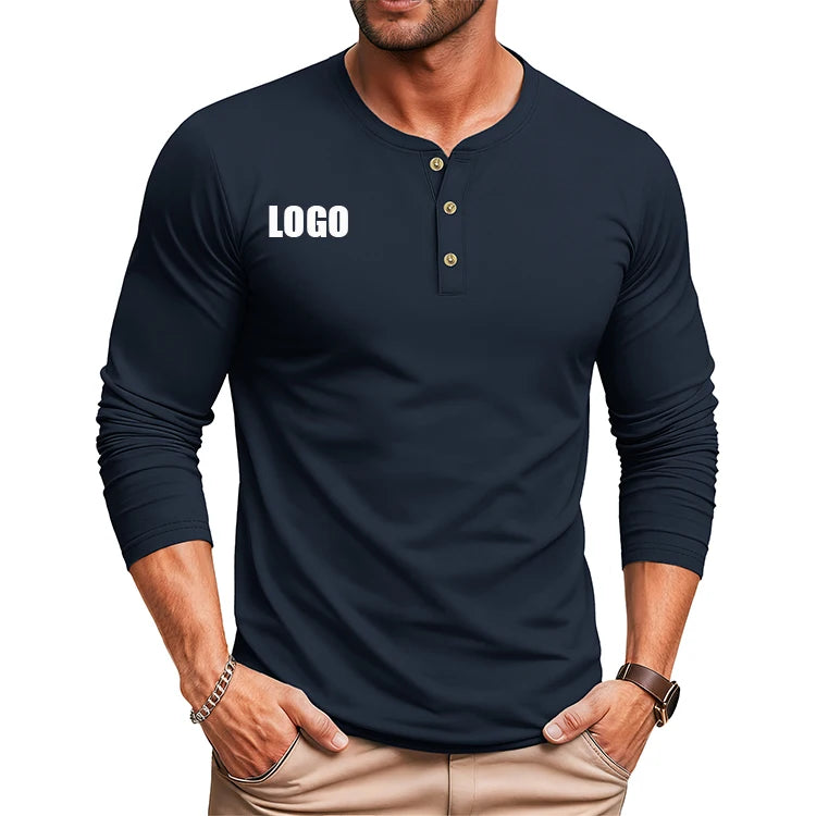 Custom logo Oem t Shirt Manufacturer Wholesale Long Sleeve t Shirt Casual T-shirts for Men