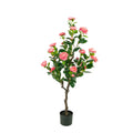 L866 Factory Customized Plastic White  pink Red Table Centerpiece Cherry Blossom Artificial Rose Trees for Home Decoration