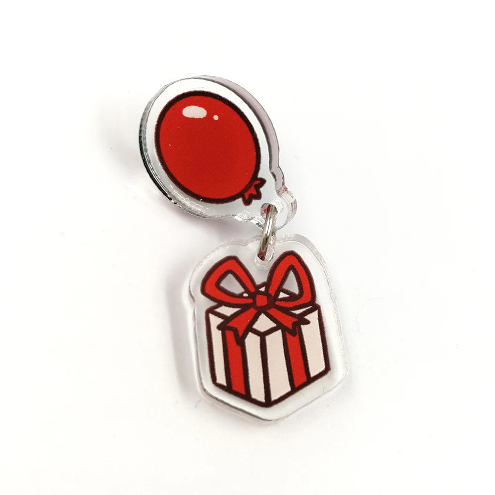 Promotion Good Sale Cartoon Kuien Custom Digital Printed Flexible Anime Acrylic Colorful Pins with Gold Silver Rubber Base