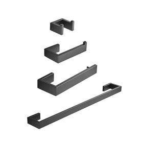 Stainless Steel Bathroom Accessories Set Matte Black Towel Holder Kit Bathroom Towel Rack Set
