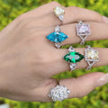 Jewelry Customization 925 Sterling Silver Ring Zircon Popular European and American Style Fine Jewelry Ring for Women