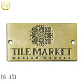 Environmental Clothing Accessory Metal Logos Custom Stamped Letter Tags Antique Brass Sewing Label Design for Shoes
