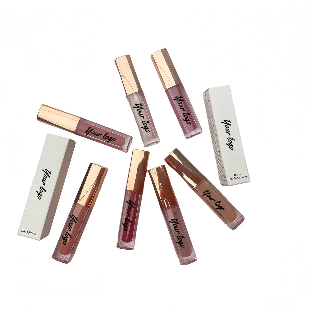 Private Label Not Dry Smooth Red Pink Nude Matte Liquid Lip Beauty Custom Logo Lipstick