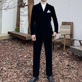 Hot Selling Italian Classic Men's Suit Business Banquet Suit Double Breasted Dress Suits