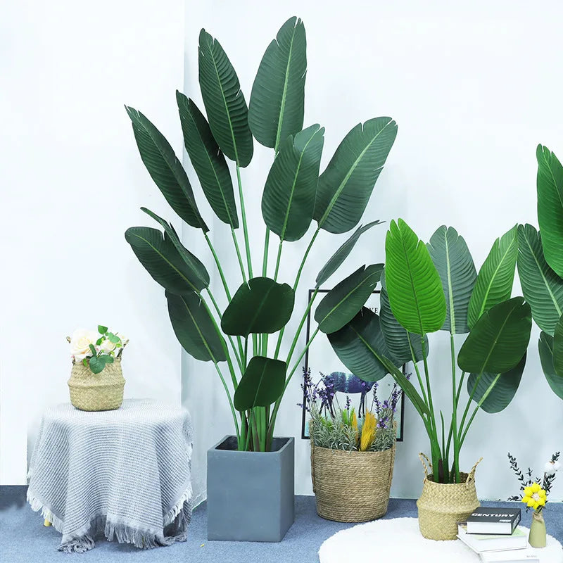 180cm Banana Bonsai Plastic Tree Plants Artificial Banana Leaf Plants Indoor Tree Artificial for Wedding Decoration