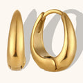 European and American Fashion High Quality Hypoallergenic Stainless Steel 18k Gold Plated U Shape Huggie Earring